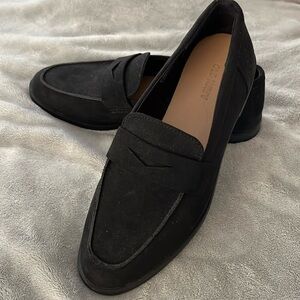 Black loafers